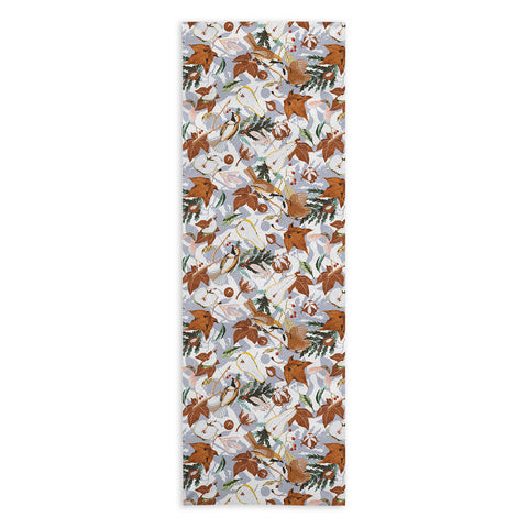 Marta Barragan Camarasa Birds meadow autumnal D Yoga Towel
