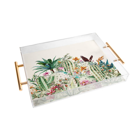 Marta Barragan Camarasa Blooming in the cactus Acrylic Tray