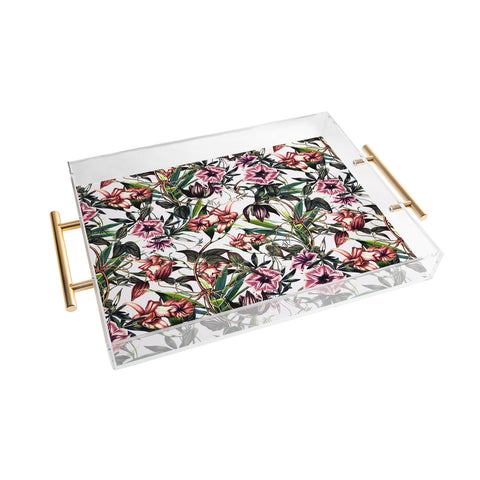 Marta Barragan Camarasa Blooms garden vintage Acrylic Tray