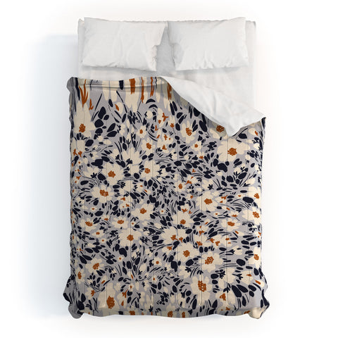 Marta Barragan Camarasa Blossom garden distortion Comforter