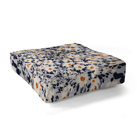 Marta Barragan Camarasa Blossom garden distortion Floor Pillow Square