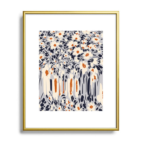 Marta Barragan Camarasa Blossom garden distortion Metal Framed Art Print