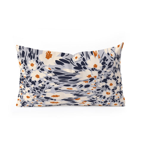 Marta Barragan Camarasa Blossom garden distortion Oblong Throw Pillow