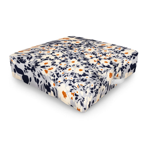 Marta Barragan Camarasa Blossom garden distortion Outdoor Floor Cushion