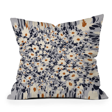 Marta Barragan Camarasa Blossom garden distortion Throw Pillow