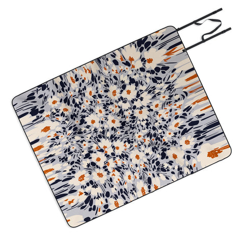 Marta Barragan Camarasa Blossom garden distortion Picnic Blanket