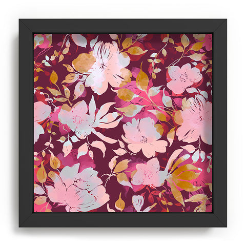 Marta Barragan Camarasa Blossoming Burgundy Fall Recessed Framing Square