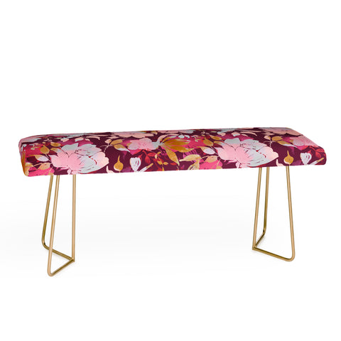 Marta Barragan Camarasa Blossoming Burgundy Fall Bench