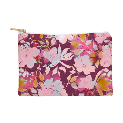 Marta Barragan Camarasa Blossoming Burgundy Fall Pouch