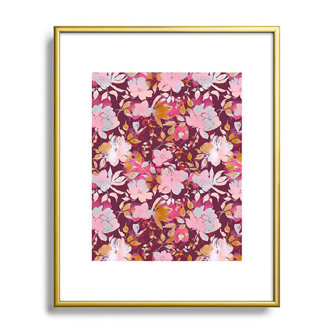 Marta Barragan Camarasa Blossoming Burgundy Fall Metal Framed Art Print