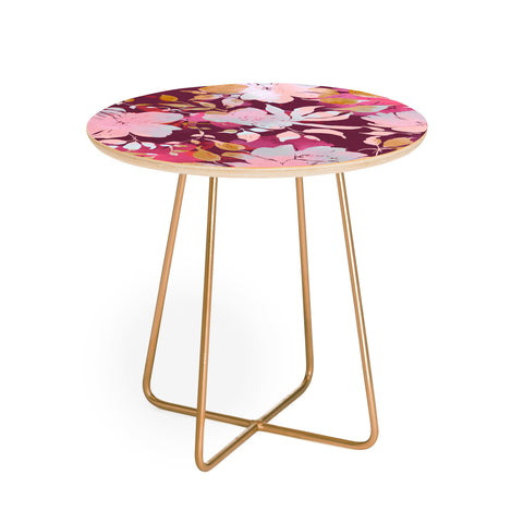 Marta Barragan Camarasa Blossoming Burgundy Fall Round Side Table