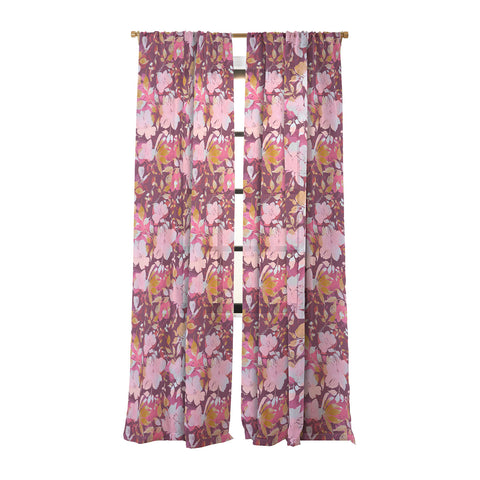 Marta Barragan Camarasa Blossoming Burgundy Fall Sheer Non Repeat