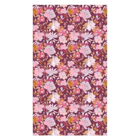 Marta Barragan Camarasa Blossoming Burgundy Fall Tablecloth