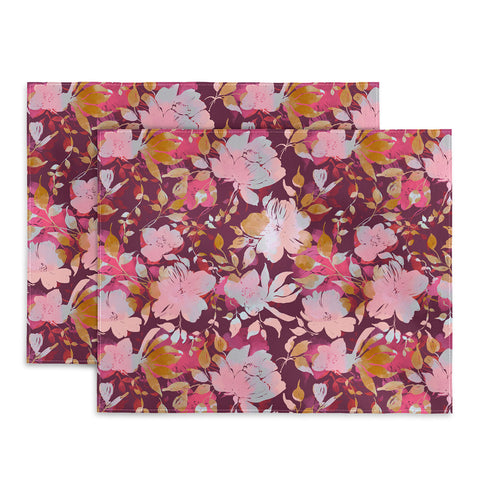 Marta Barragan Camarasa Blossoming Burgundy Fall Placemat
