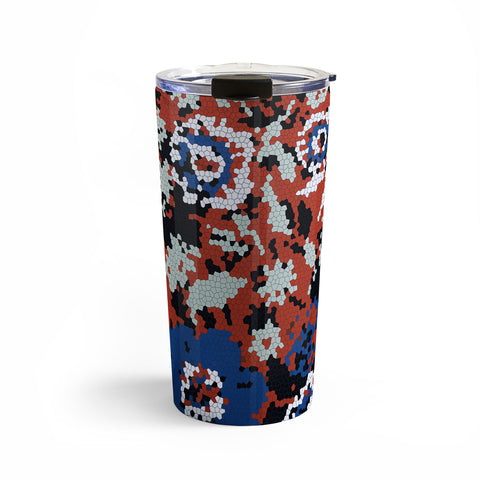 Marta Barragan Camarasa Blue flower stained glass Travel Mug