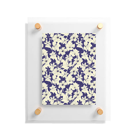 Marta Barragan Camarasa Blue white flower garden Floating Acrylic Print
