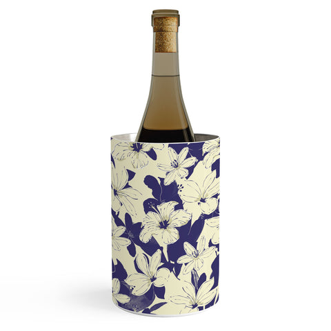 Marta Barragan Camarasa Blue white flower garden Wine Chiller