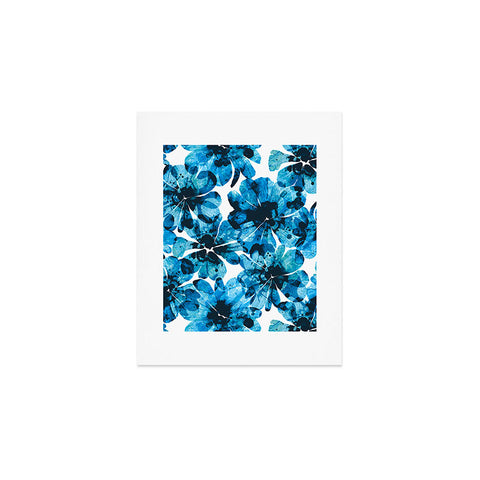 Marta Barragan Camarasa Blueish flowery brushstrokes Art Print