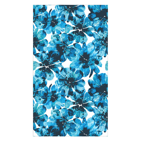 Marta Barragan Camarasa Blueish flowery brushstrokes Tablecloth