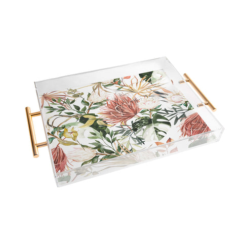Marta Barragan Camarasa Bohem tropical bloom 003 Acrylic Tray