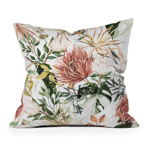 Marta Barragan Camarasa Bohem tropical bloom 003 Outdoor Throw Pillow