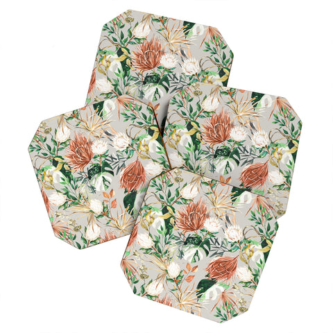 Marta Barragan Camarasa Bohem tropical bloom Coaster Set