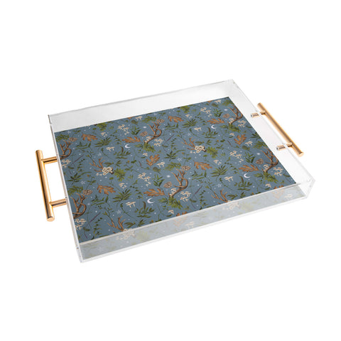 Marta Barragan Camarasa Bohemian autumn forest Acrylic Tray