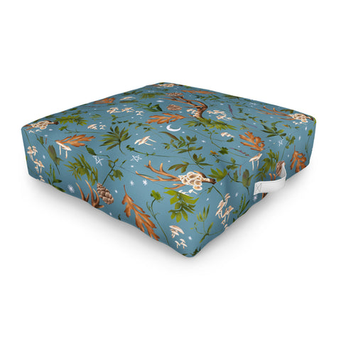Marta Barragan Camarasa Bohemian autumn forest Outdoor Floor Cushion