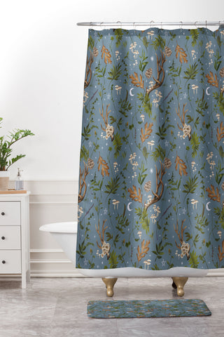 Marta Barragan Camarasa Bohemian autumn forest Shower Curtain And Mat