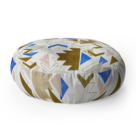 Marta Barragan Camarasa Bohemian geometric 3A Floor Pillow Round