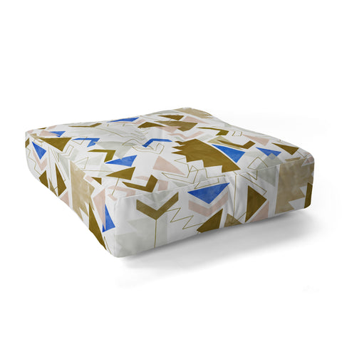 Marta Barragan Camarasa Bohemian geometric 3A Floor Pillow Square