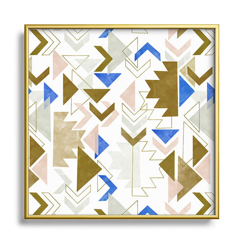 Marta Barragan Camarasa Bohemian geometric 3A Square Metal Framed Art Print