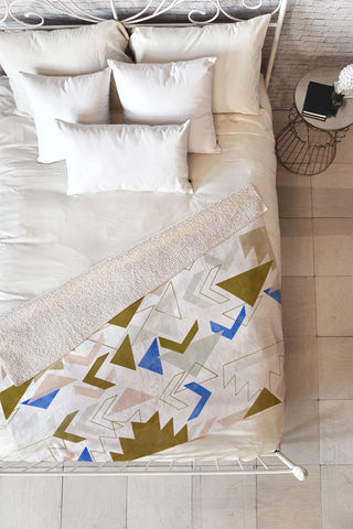 Marta Barragan Camarasa Bohemian geometric 3A Fleece Throw Blanket