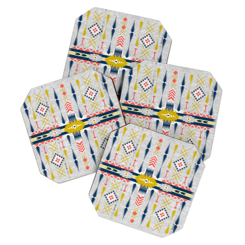 Marta Barragan Camarasa Bohemian geometric style Coaster Set