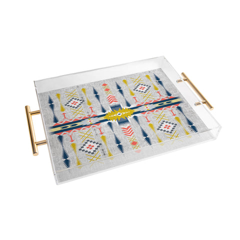 Marta Barragan Camarasa Bohemian geometric style Acrylic Tray