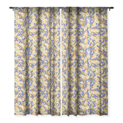 Marta Barragan Camarasa Bohemian meadow Y Sheer Window Curtain