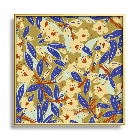 Marta Barragan Camarasa Bohemian meadow Y Square Metal Framed Art Print