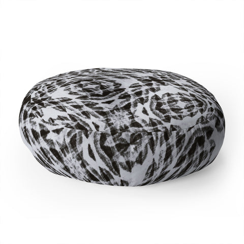 Marta Barragan Camarasa Bohemian mosaic BW 23 Floor Pillow Round