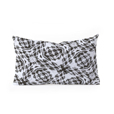 Marta Barragan Camarasa Bohemian mosaic BW 23 Oblong Throw Pillow