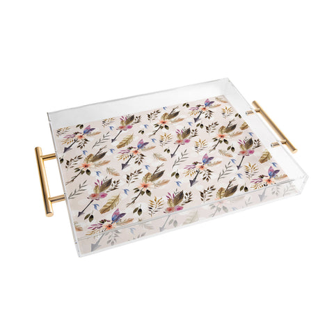 Marta Barragan Camarasa Bohemian pattern Acrylic Tray