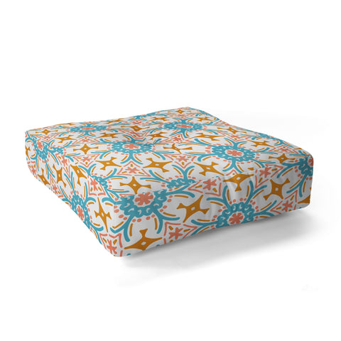 Marta Barragan Camarasa Boho mosaic desert colors N Floor Pillow Square