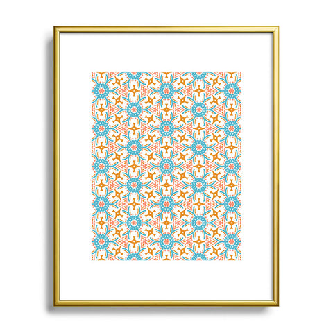Marta Barragan Camarasa Boho mosaic desert colors N Metal Framed Art Print