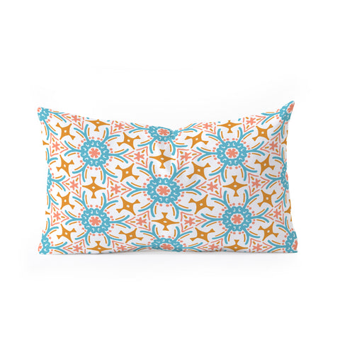 Marta Barragan Camarasa Boho mosaic desert colors N Oblong Throw Pillow