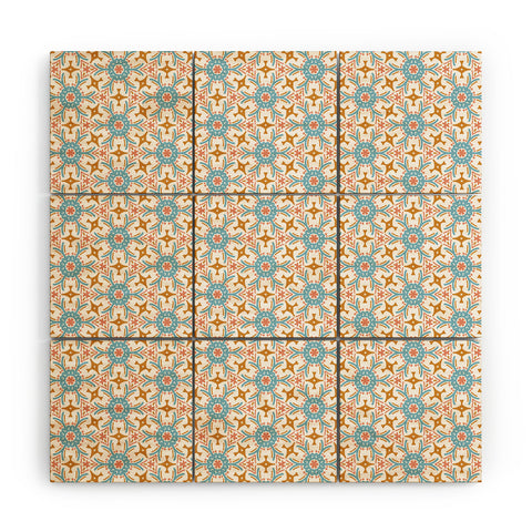 Marta Barragan Camarasa Boho mosaic desert colors N Wood Wall Mural