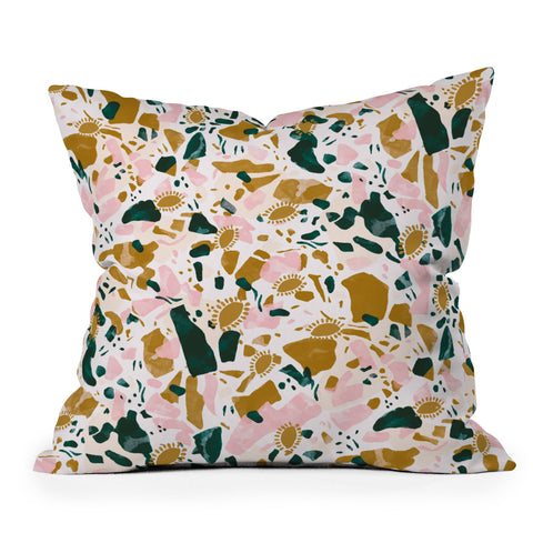 Marta Barragan Camarasa Boho terrazzo Outdoor Throw Pillow