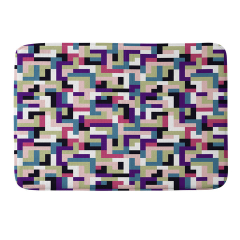 Marta Barragan Camarasa Boho Tetris PTT Memory Foam Bath Mat