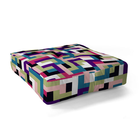 Marta Barragan Camarasa Boho Tetris PTT Floor Pillow Square