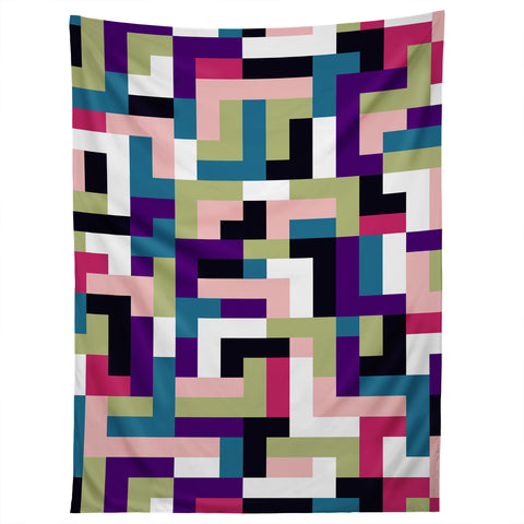 Marta Barragan Camarasa Boho Tetris PTT Tapestry