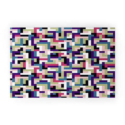 Marta Barragan Camarasa Boho Tetris PTT Welcome Mat