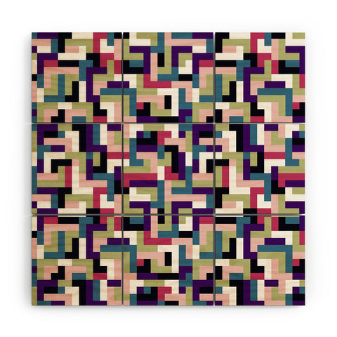 Marta Barragan Camarasa Boho Tetris PTT Wood Wall Mural